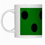 Polka Dots - Black on Green Black Mug