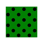 Polka Dots - Black on Green Greeting Card 5  x 7 