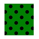 Polka Dots - Black on Green Greeting Card 4.5  x 6 