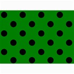 Polka Dots - Black on Green 5  x 7  Photo Cards