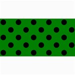 Polka Dots - Black on Green 4  x 8  Photo Cards