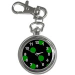 Polka Dots - Green on Black Key Chain Watch
