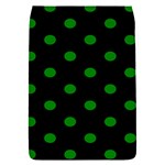 Polka Dots - Green on Black Removable Flap Cover (S)
