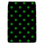 Polka Dots - Green on Black Removable Flap Cover (L)