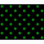 Polka Dots - Green on Black Collage 8  x 10 