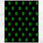 Polka Dots - Green on Black Canvas 16  x 20 