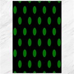 Polka Dots - Green on Black Canvas 20  x 30 