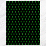 Polka Dots - Green on Black Canvas 36  x 48 