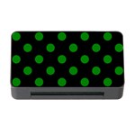Polka Dots - Green on Black Memory Card Reader with CF