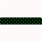 Polka Dots - Green on Black Small Bar Mat
