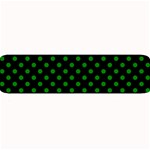 Polka Dots - Green on Black Medium Bar Mat