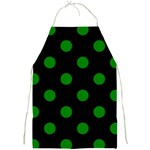 Polka Dots - Green on Black Full Print Apron