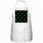 Polka Dots - Green on Black BBQ Apron