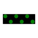 Polka Dots - Green on Black Sticker Bumper (10 pack)
