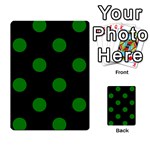 Polka Dots - Green on Black Multi-purpose Cards (Rectangle)