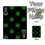 Polka Dots - Green on Black Playing Cards 54 Designs
