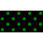 Polka Dots - Green on Black YOU ARE INVITED 3D Greeting Card (8x4)