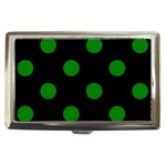 Polka Dots - Green on Black Cigarette Money Case