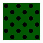 Polka Dots - Black on Dark Green Medium Glasses Cloth
