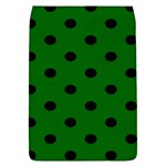 Polka Dots - Black on Dark Green Removable Flap Cover (S)