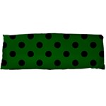 Polka Dots - Black on Dark Green Body Pillow Case Dakimakura (Two Sides)