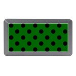 Polka Dots - Black on Dark Green Memory Card Reader (Mini)