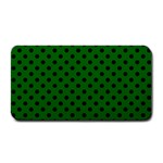 Polka Dots - Black on Dark Green Medium Bar Mat