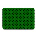 Polka Dots - Black on Dark Green Plate Mat