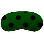 Polka Dots - Black on Dark Green Sleeping Mask