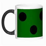 Polka Dots - Black on Dark Green Morph Mug