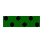 Polka Dots - Black on Dark Green Sticker (Bumper)