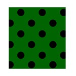 Polka Dots - Black on Dark Green Greeting Card 4.5  x 6 