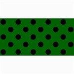 Polka Dots - Black on Dark Green 4  x 8  Photo Cards