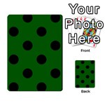 Polka Dots - Black on Dark Green Multi-purpose Cards (Rectangle)