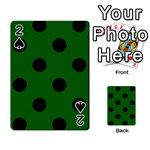 Polka Dots - Black on Dark Green Playing Cards 54 Designs