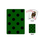 Polka Dots - Black on Dark Green Playing Cards (Mini)