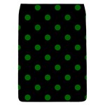 Polka Dots - Dark Green on Black Removable Flap Cover (L)