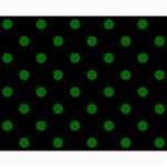 Polka Dots - Dark Green on Black Collage 8  x 10 