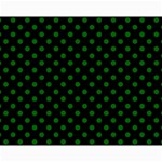 Polka Dots - Dark Green on Black Collage 11  x 14 