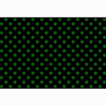 Polka Dots - Dark Green on Black Collage 12  x 18 