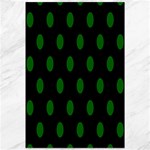Polka Dots - Dark Green on Black Canvas 12  x 18 