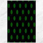 Polka Dots - Dark Green on Black Canvas 20  x 30 