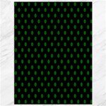 Polka Dots - Dark Green on Black Canvas 36  x 48 