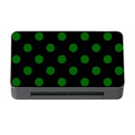 Polka Dots - Dark Green on Black Memory Card Reader with CF