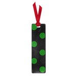 Polka Dots - Dark Green on Black Small Book Mark