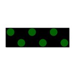 Polka Dots - Dark Green on Black Sticker (Bumper)