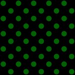 Polka Dots - Dark Green on Black ScrapBook Page 8  x 8 