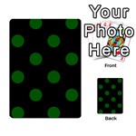 Polka Dots - Dark Green on Black Multi-purpose Cards (Rectangle)
