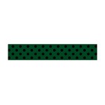Polka Dots - Black on Forest Green Flano Scarf (Mini)