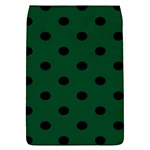 Polka Dots - Black on Forest Green Removable Flap Cover (S)